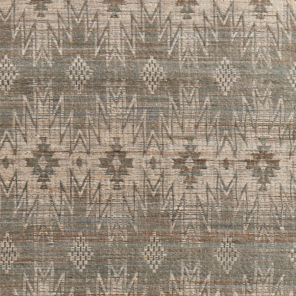 5' X 8' Tan and Gray Geometric Hand Woven Area Rug