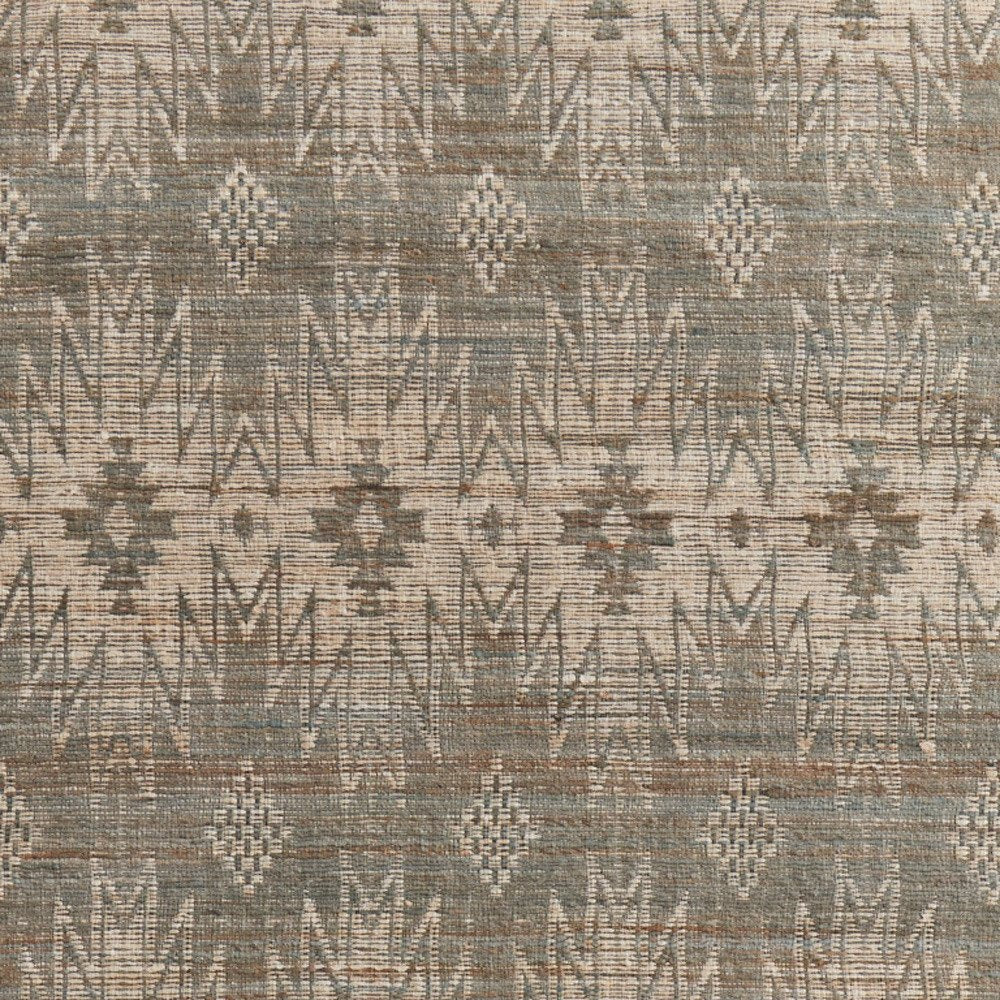 5' X 8' Tan and Gray Geometric Hand Woven Area Rug