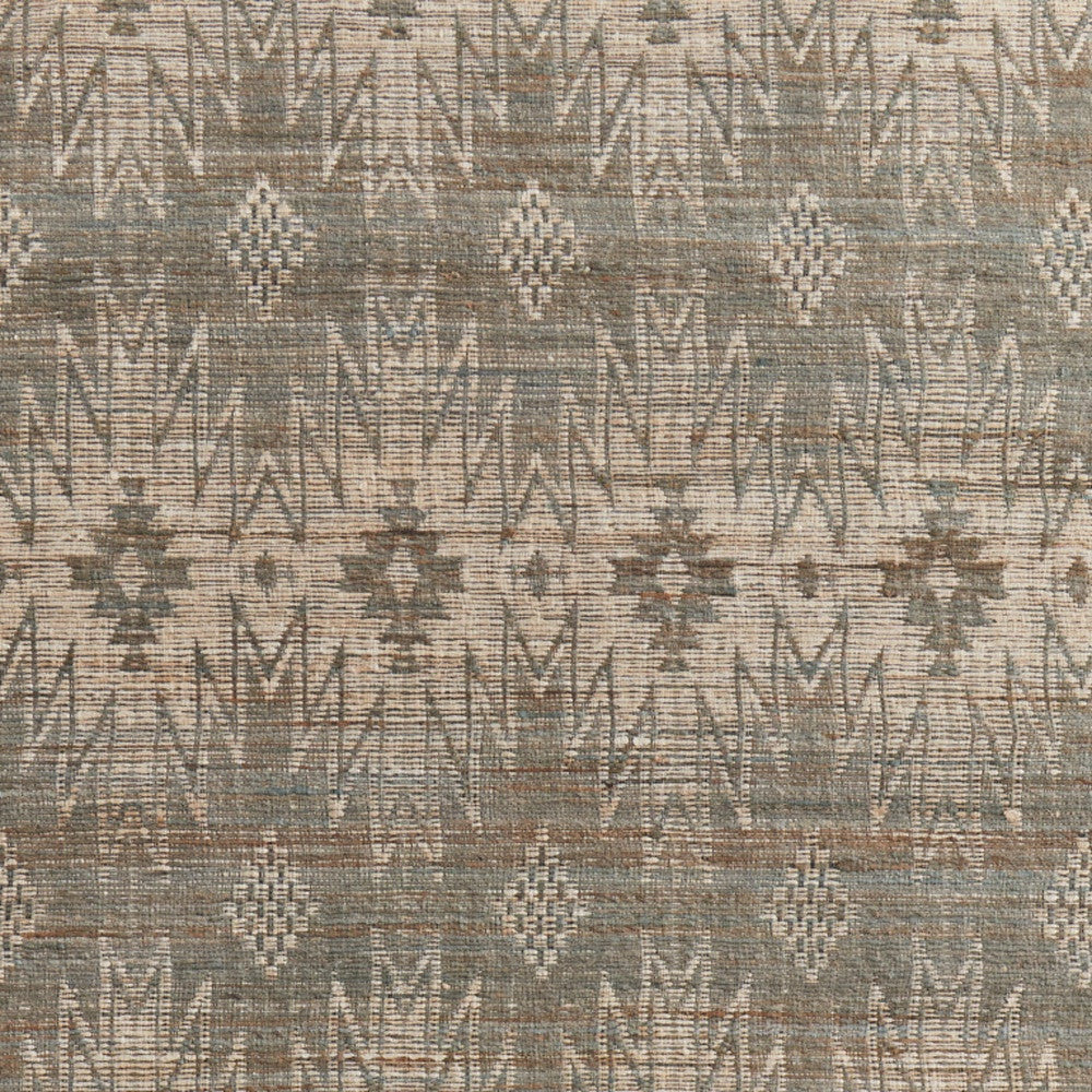 5' X 8' Tan and Gray Geometric Hand Woven Area Rug