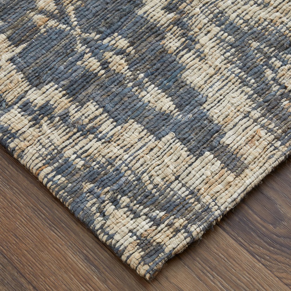 5' X 8' Tan and Gray Geometric Hand Woven Area Rug