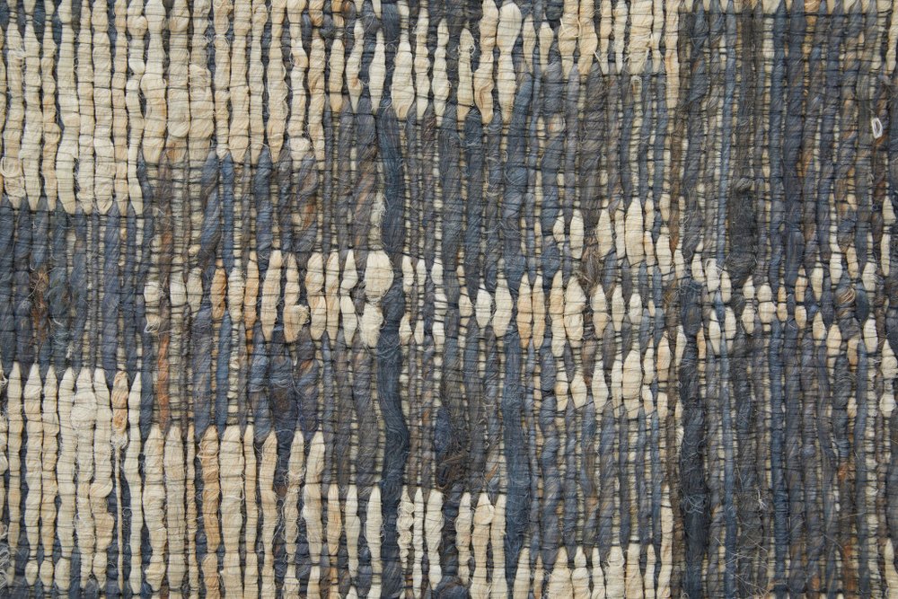 5' X 8' Tan and Gray Geometric Hand Woven Area Rug