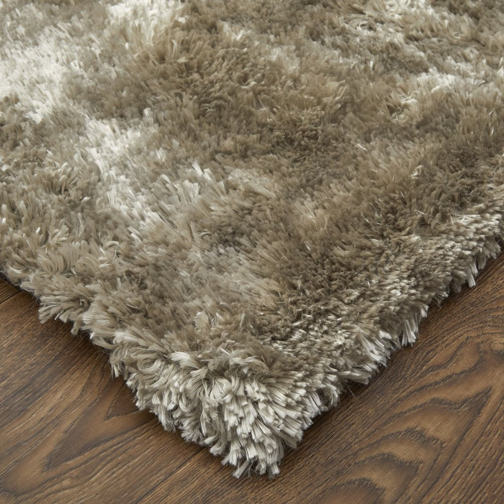 5' X 8' Gold Shag Hand Tufted Area Rug