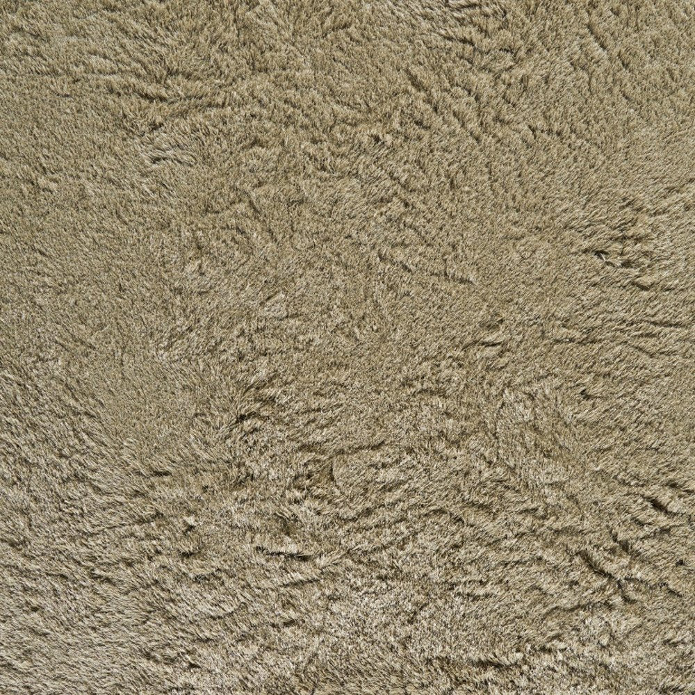 5' X 8' Tan Shag Hand Tufted Area Rug