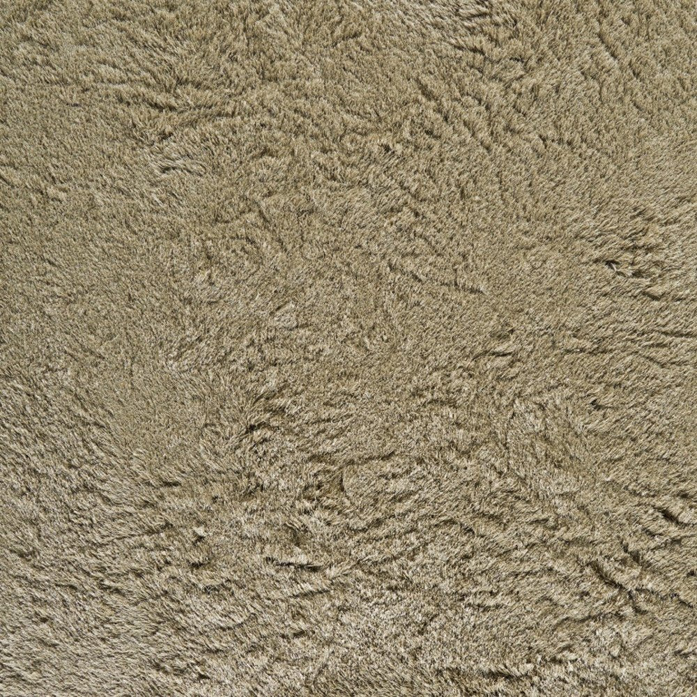 5' X 8' Tan Shag Hand Tufted Area Rug