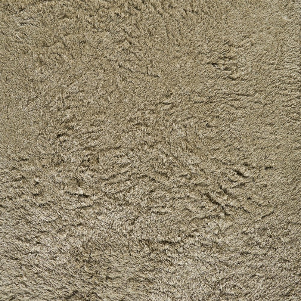 5' X 8' Tan Shag Hand Tufted Area Rug