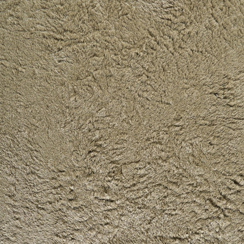 5' X 8' Tan Shag Hand Tufted Area Rug