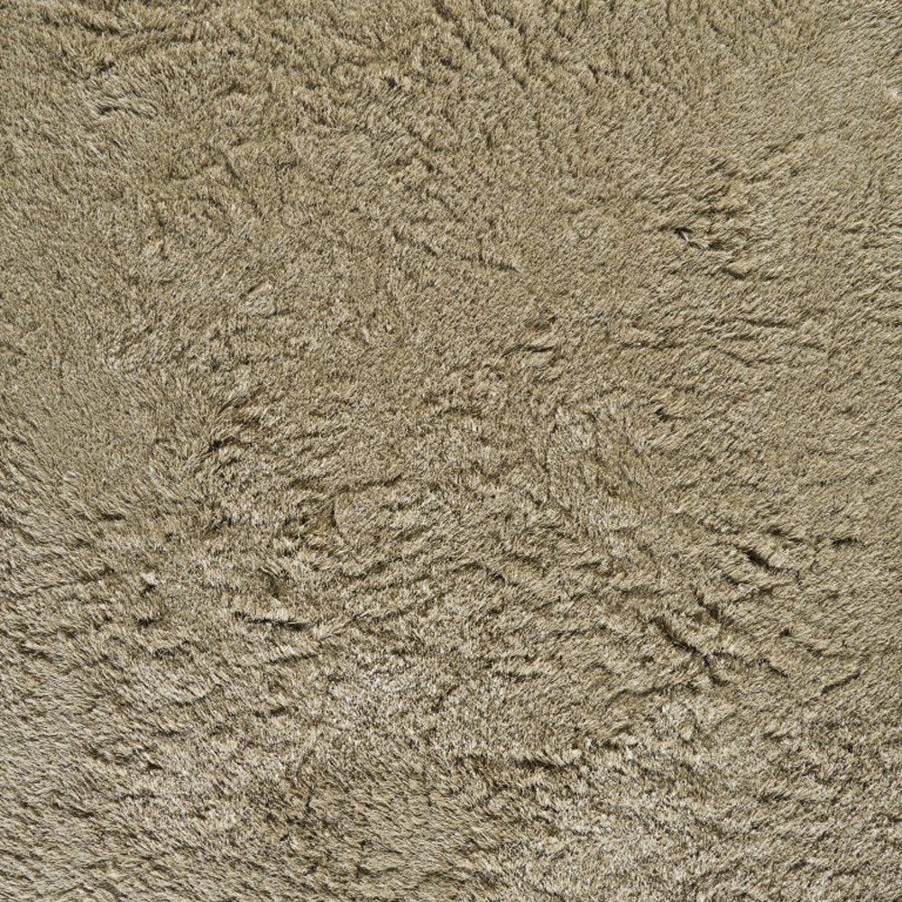 5' X 8' Tan Shag Hand Tufted Area Rug