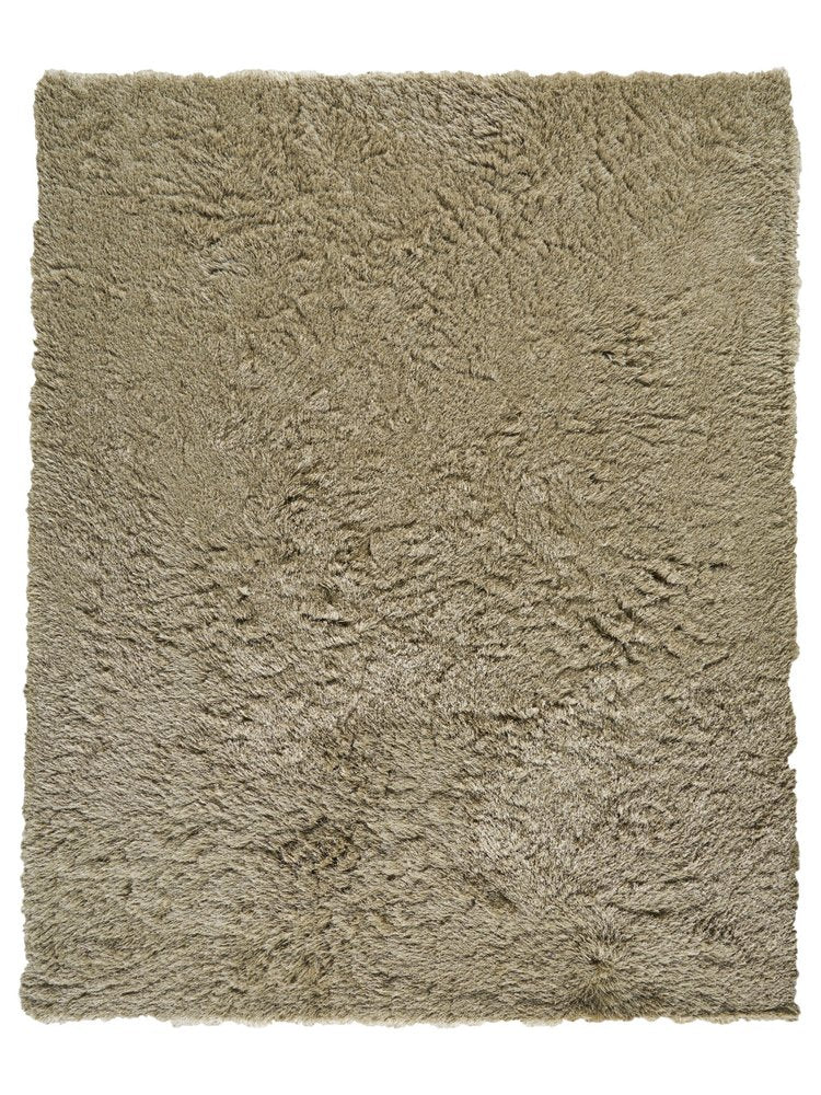 5' X 8' Tan Shag Hand Tufted Area Rug
