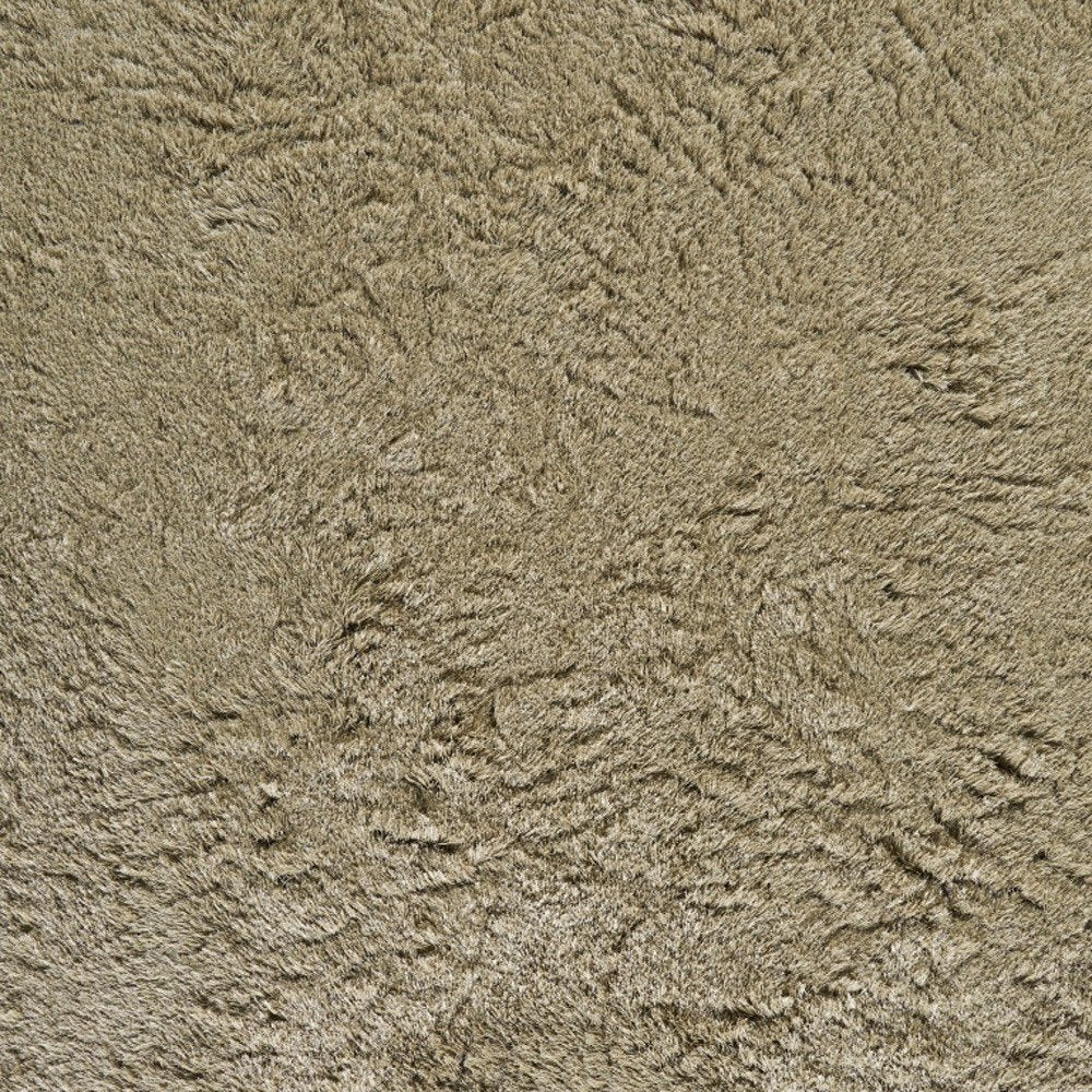 5' X 8' Tan Shag Hand Tufted Area Rug