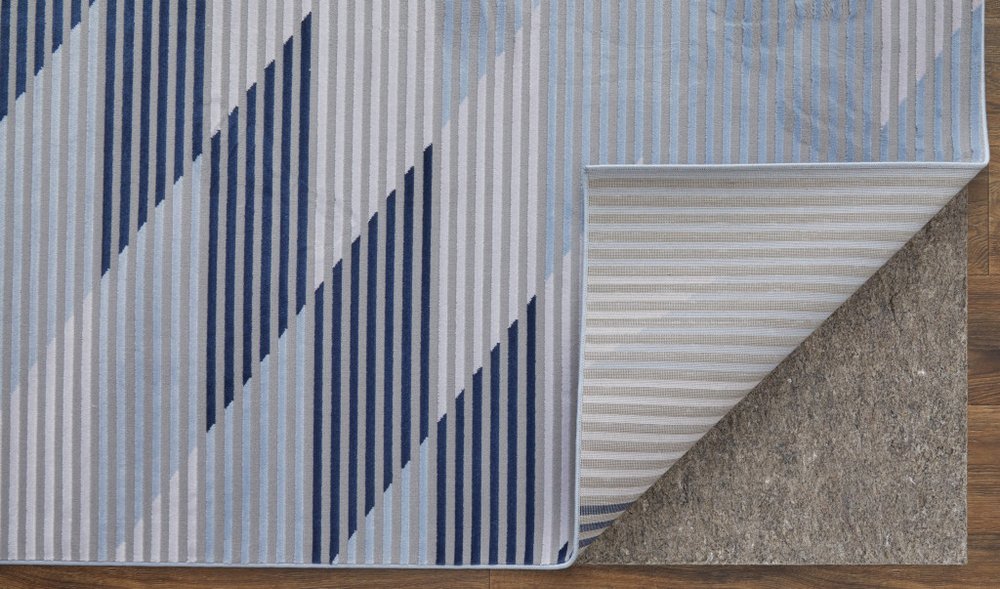 10' X 13' White Gray and Gold Geometric Power Loom Area Rug