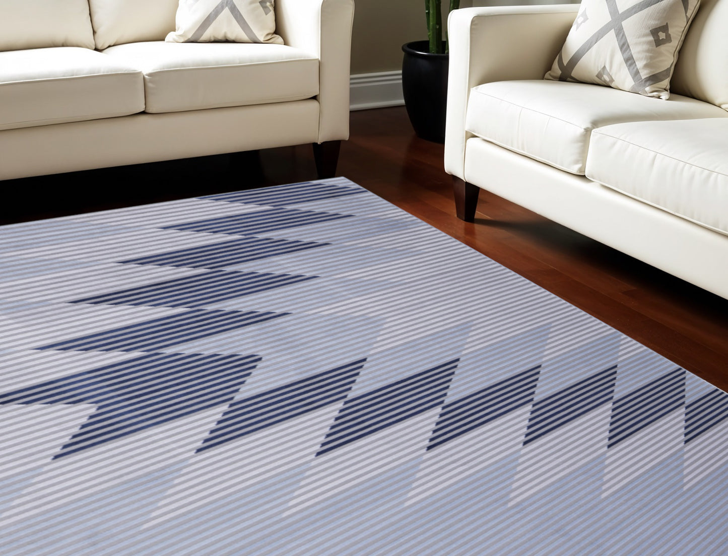 10' X 13' White Gray and Gold Geometric Power Loom Area Rug