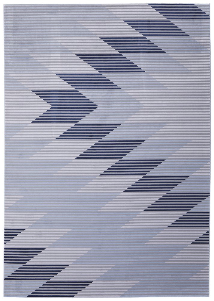 10' X 13' White Gray and Gold Geometric Power Loom Area Rug