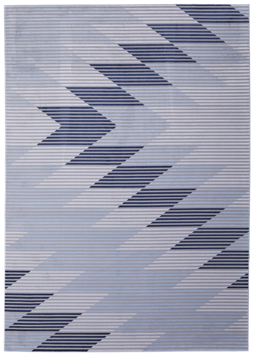 10' X 13' White Gray and Gold Geometric Power Loom Area Rug