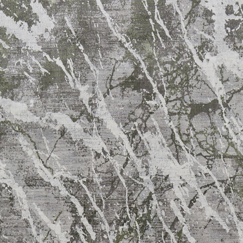 3' X 5' Taupe and Gray Abstract Power Loom Area Rug With Fringe