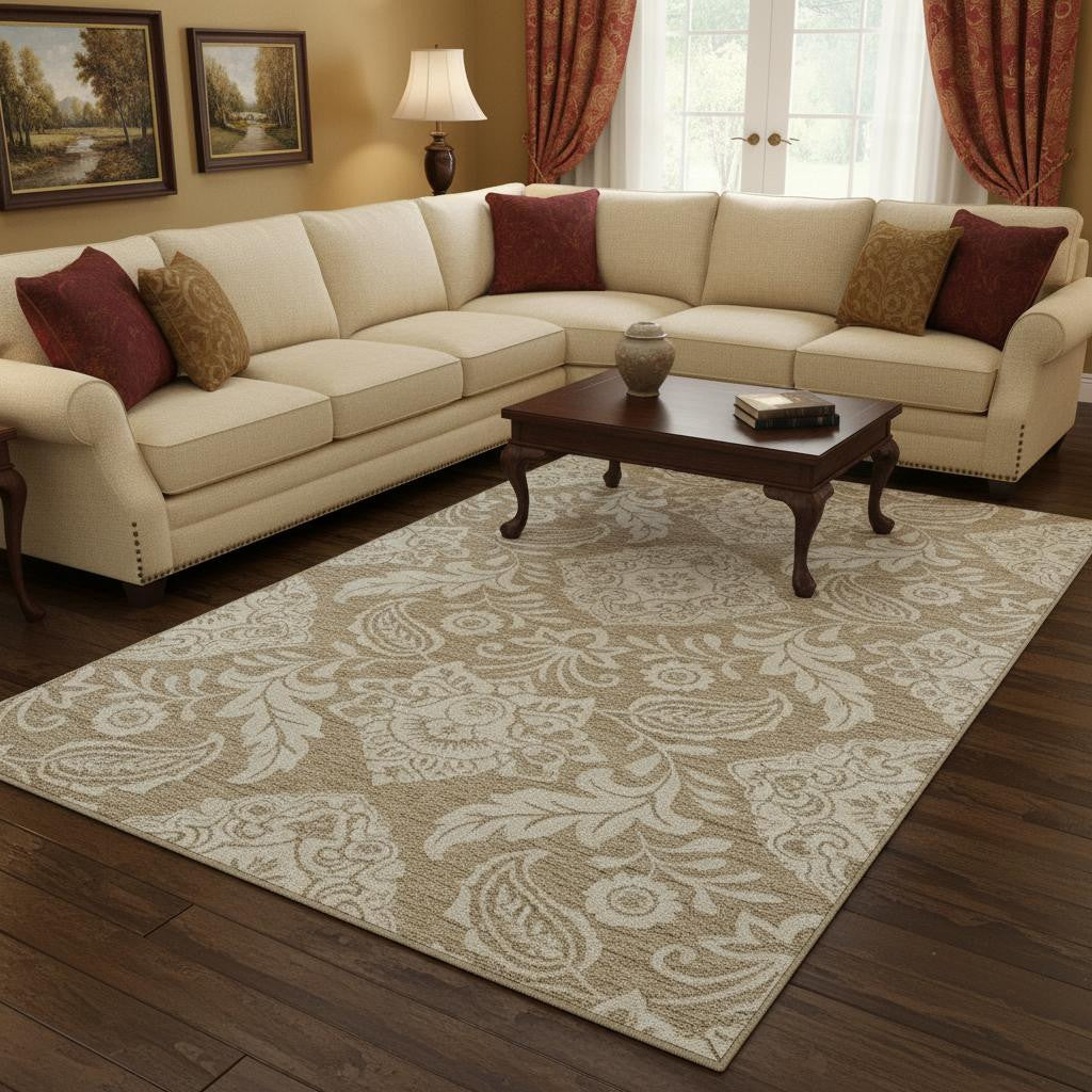 10' X 14' Blue and Ivory Wool Oriental Hand Tufted Area Rug