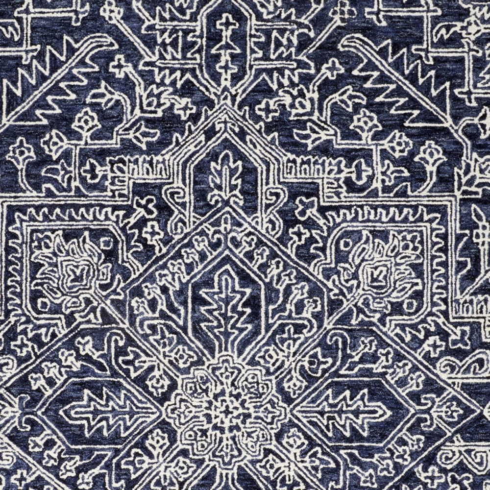 10' X 14' Brown and Ivory Wool Oriental Hand Tufted Area Rug