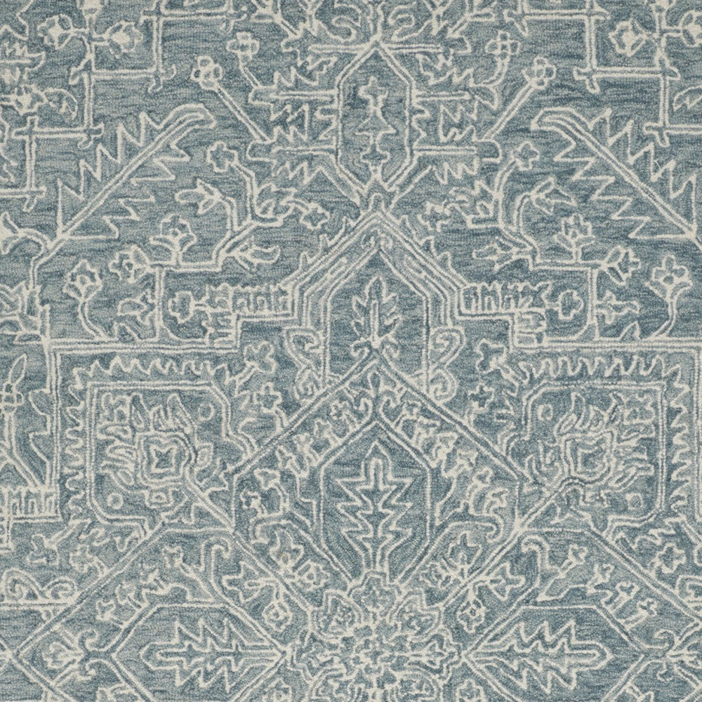 10' X 14' Brown and Ivory Wool Oriental Hand Tufted Area Rug