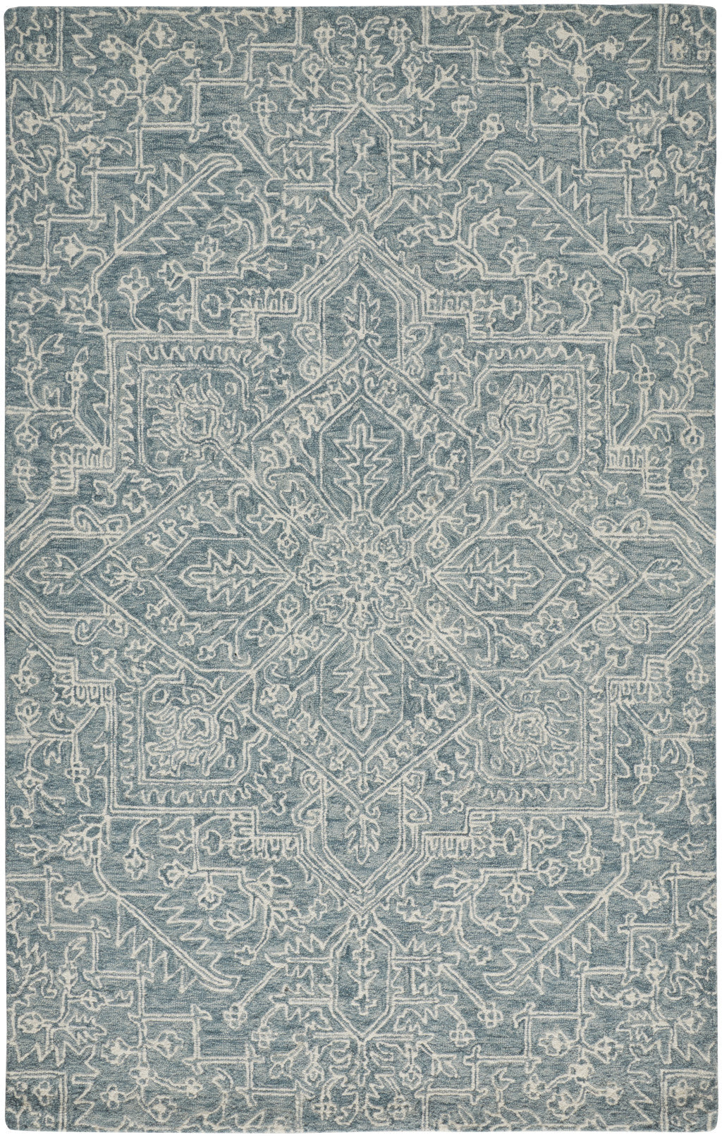 10' X 14' Brown and Ivory Wool Oriental Hand Tufted Area Rug