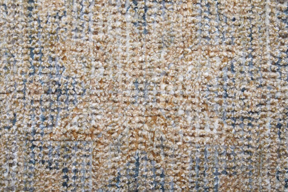 4' X 6' Tan and Gray Oriental Hand Woven Distressed Area Rug With Fringe