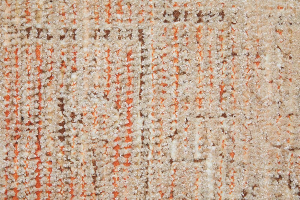 4' X 6' Tan Orange and Ivory Oriental Hand Woven Distressed Area Rug With Fringe