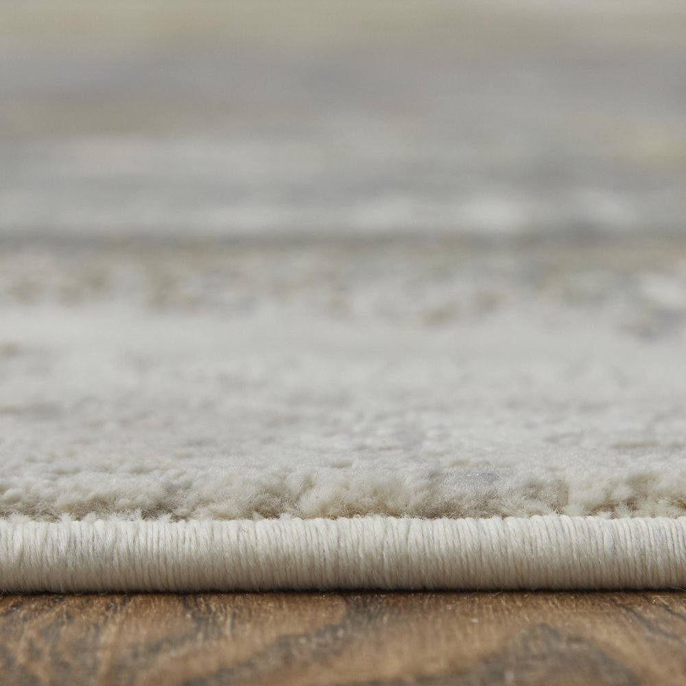 10' X 13' Gray Black and Brown Abstract Power Loom Area Rug