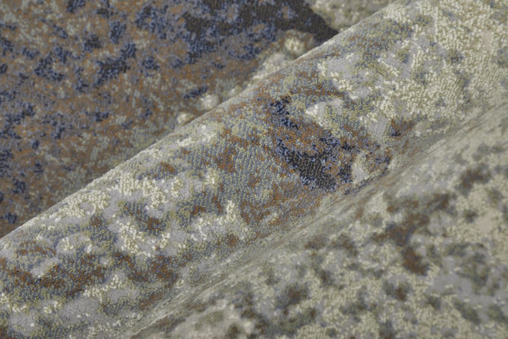 4' X 6' Taupe Brown And Black Abstract Area Rug