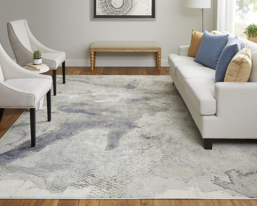 4' X 6' Taupe Brown And Black Abstract Area Rug