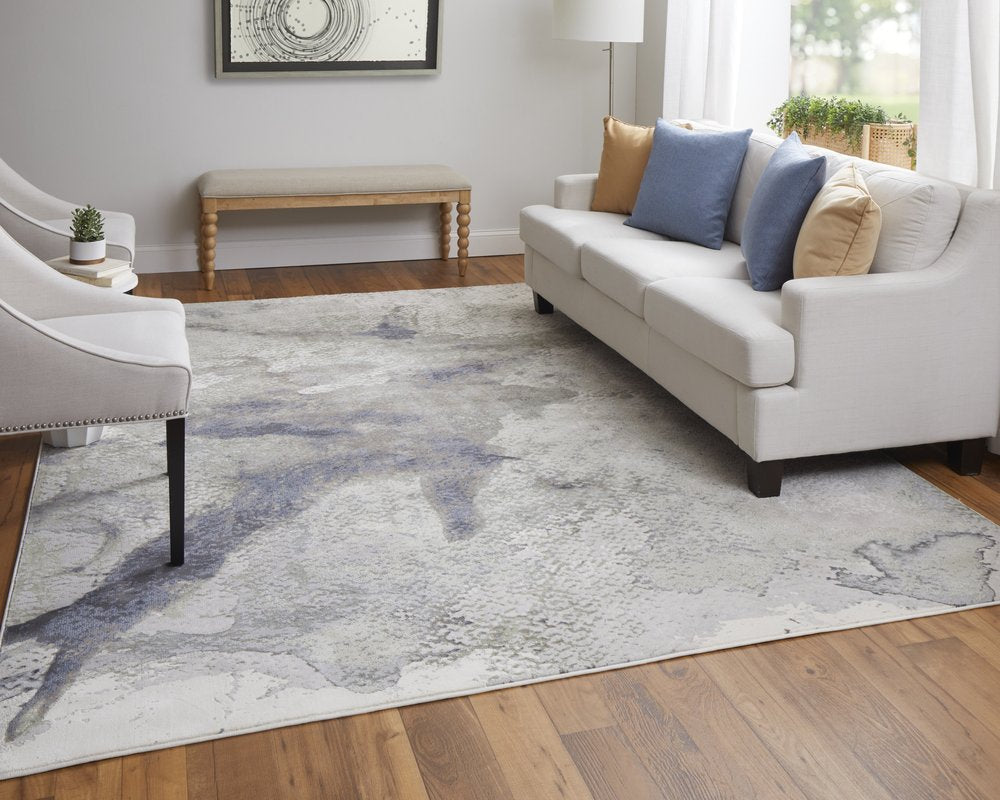 4' X 6' Taupe Brown And Black Abstract Area Rug