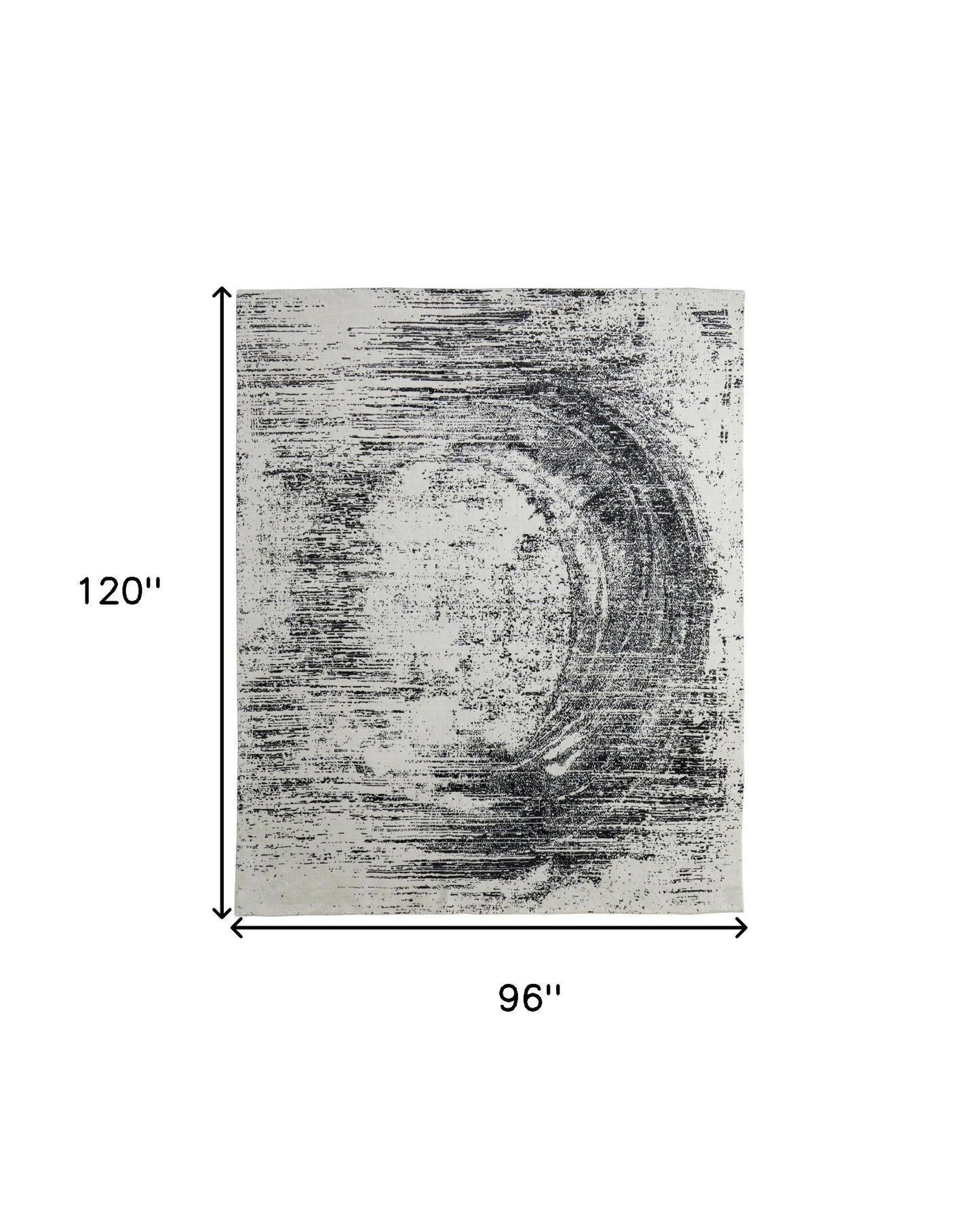 4' X 6' Black and Gray Abstract Hand Woven Area Rug