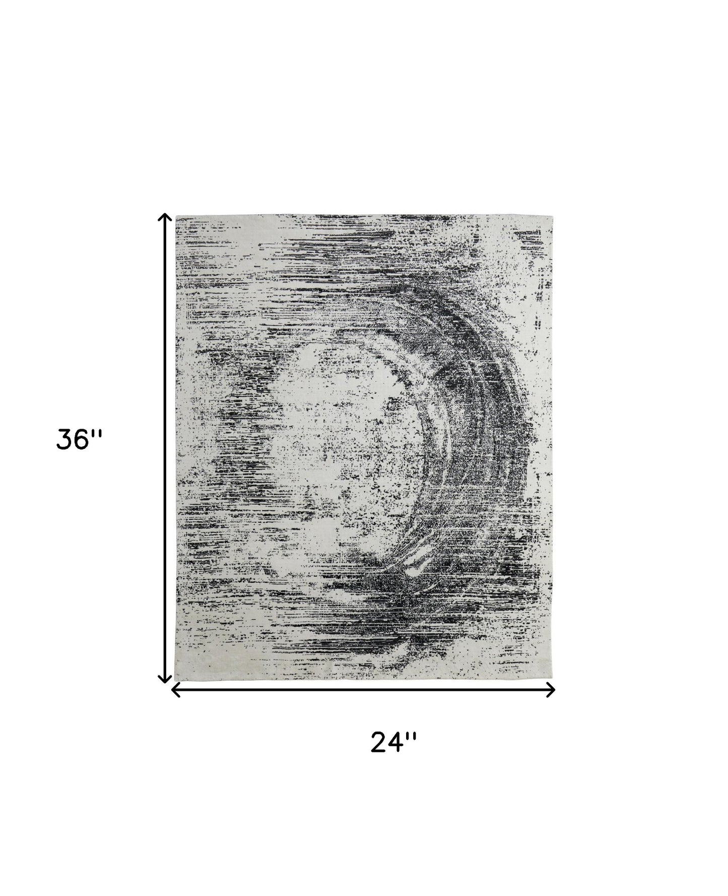 4' X 6' Black and Gray Abstract Hand Woven Area Rug