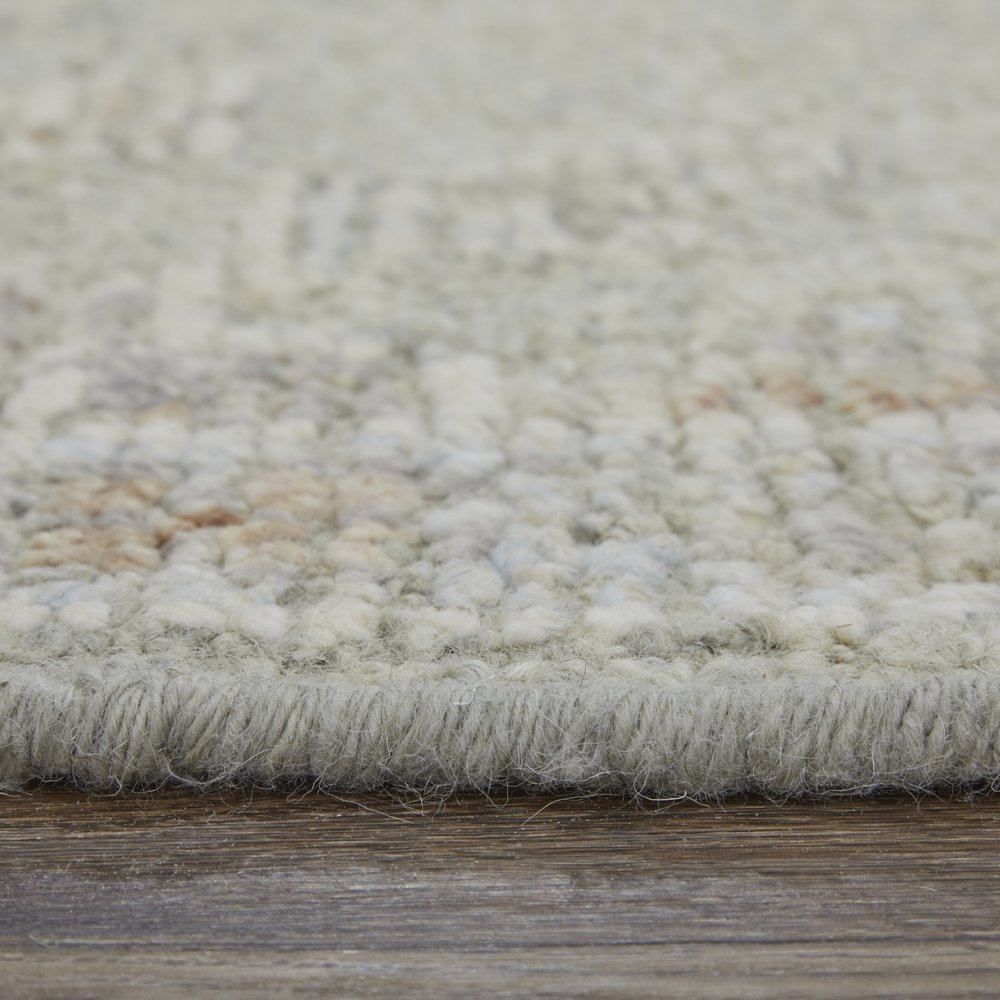 4' X 6' Gray and Brown Wool Floral Hand Knotted Area Rug