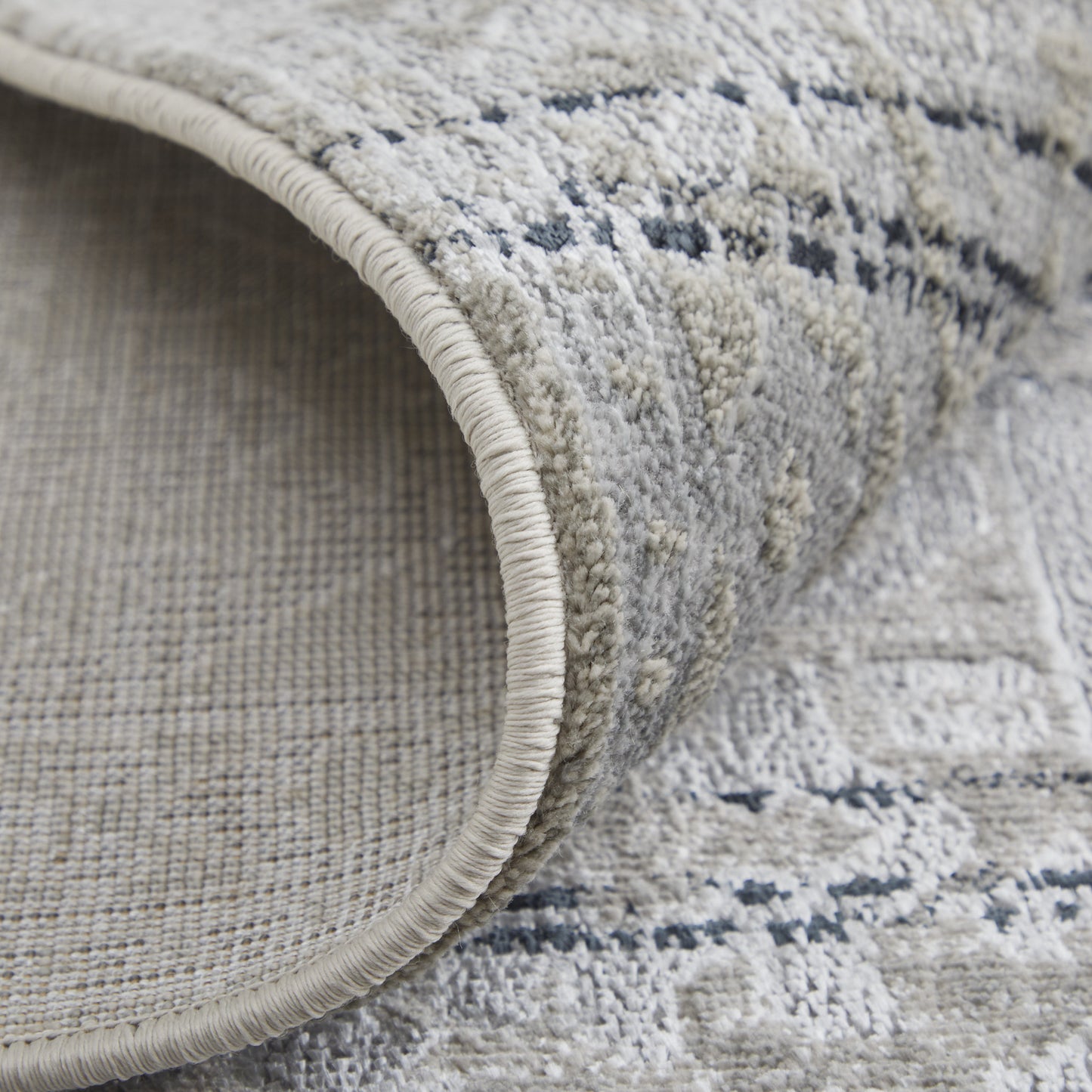 12' X 15' Black and Gray Abstract Power Loom Worn Faded Area Rug