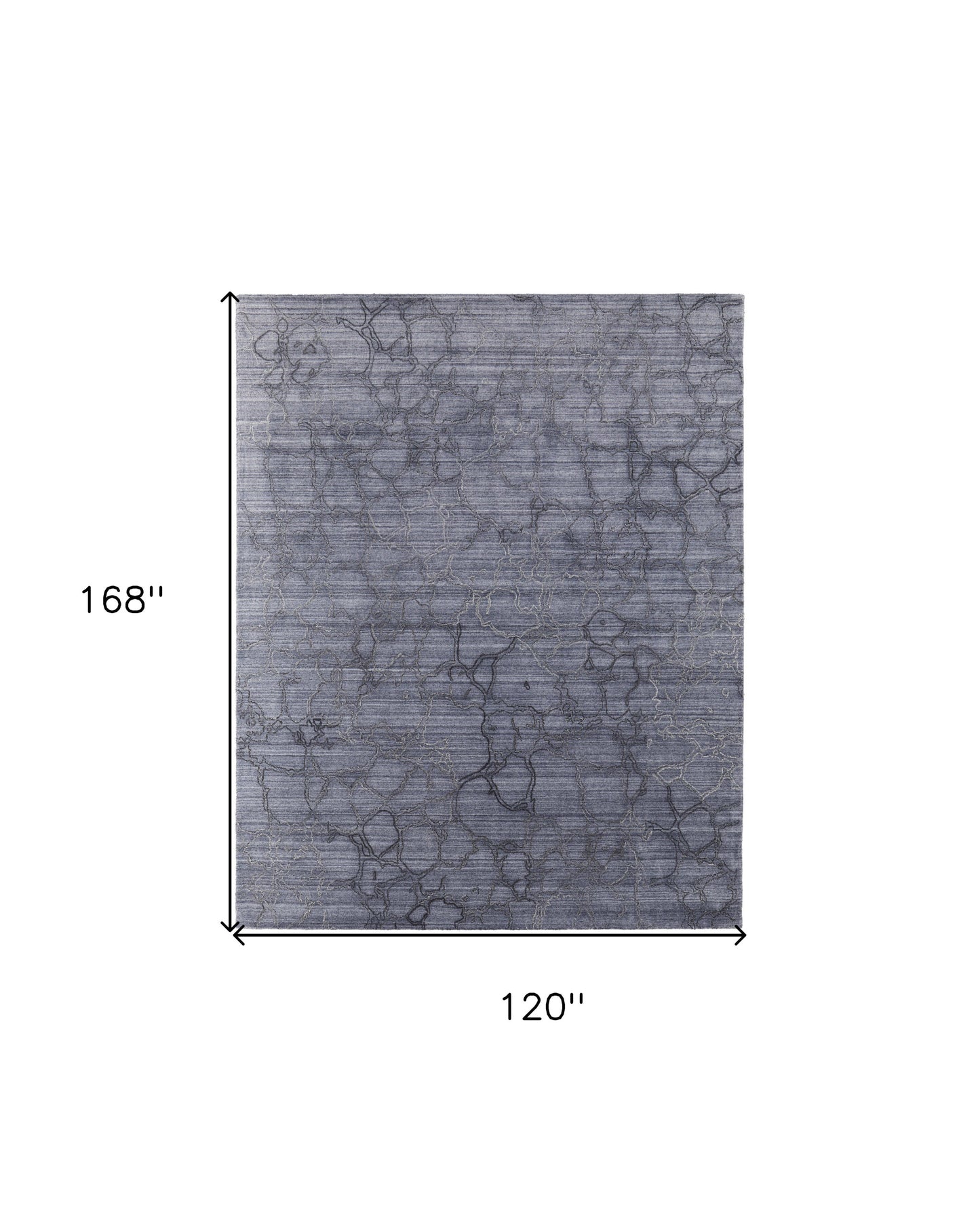 4' X 6' Gray and Blue Abstract Hand Woven Area Rug