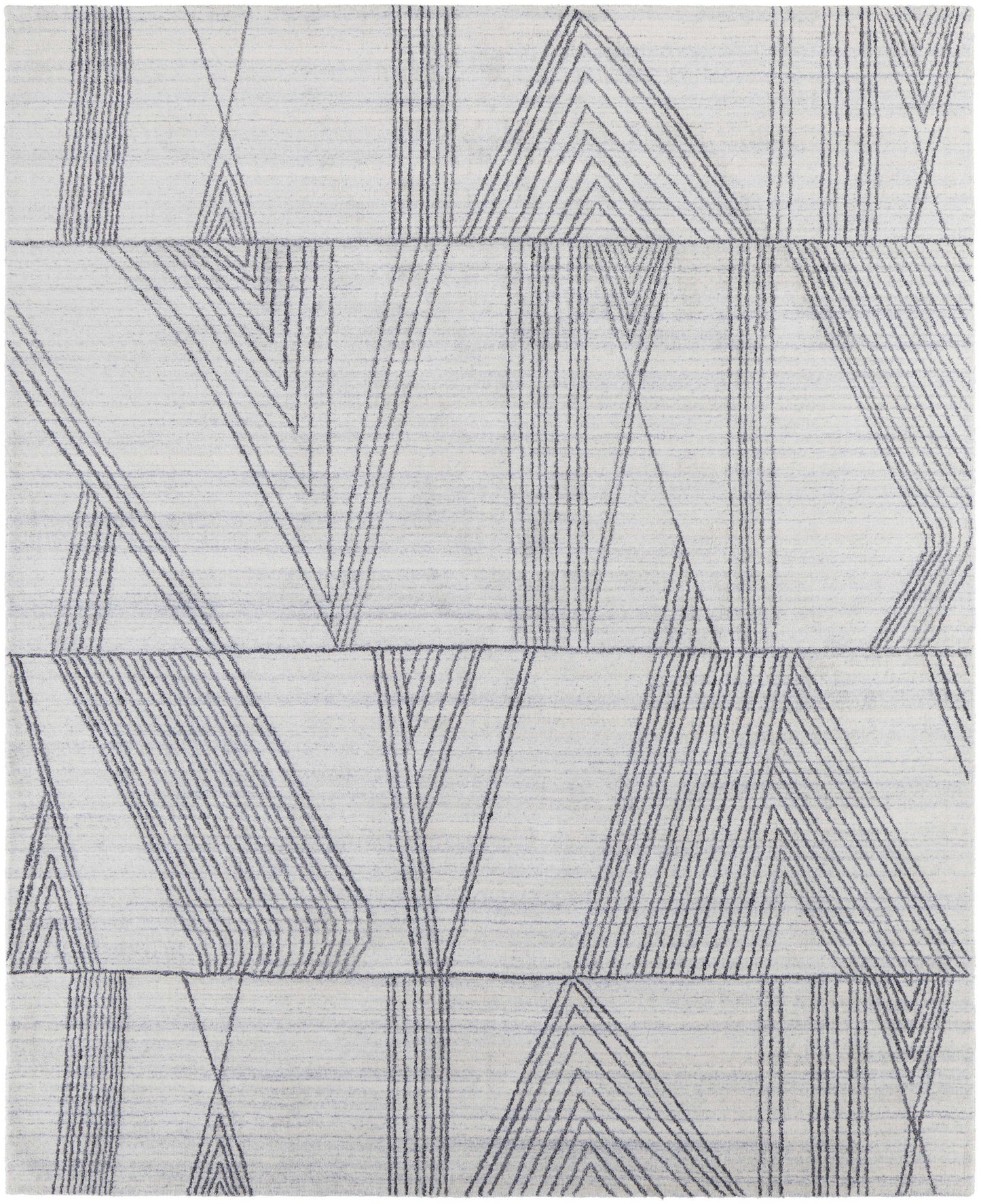 4' X 6' Black and Ivory Abstract Hand Woven Area Rug