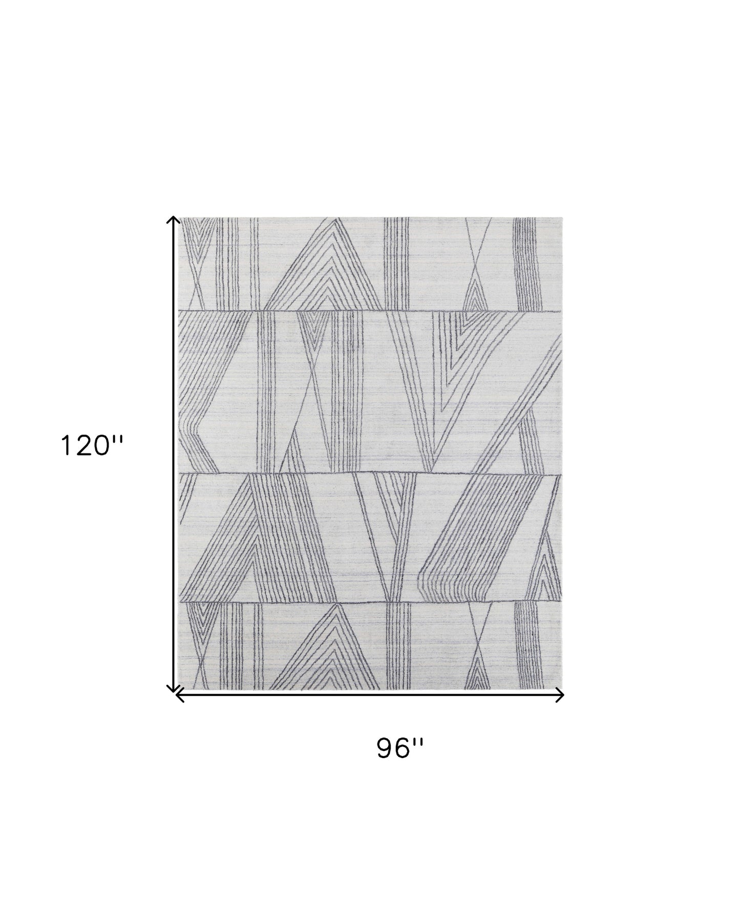 4' X 6' Black and Ivory Abstract Hand Woven Area Rug