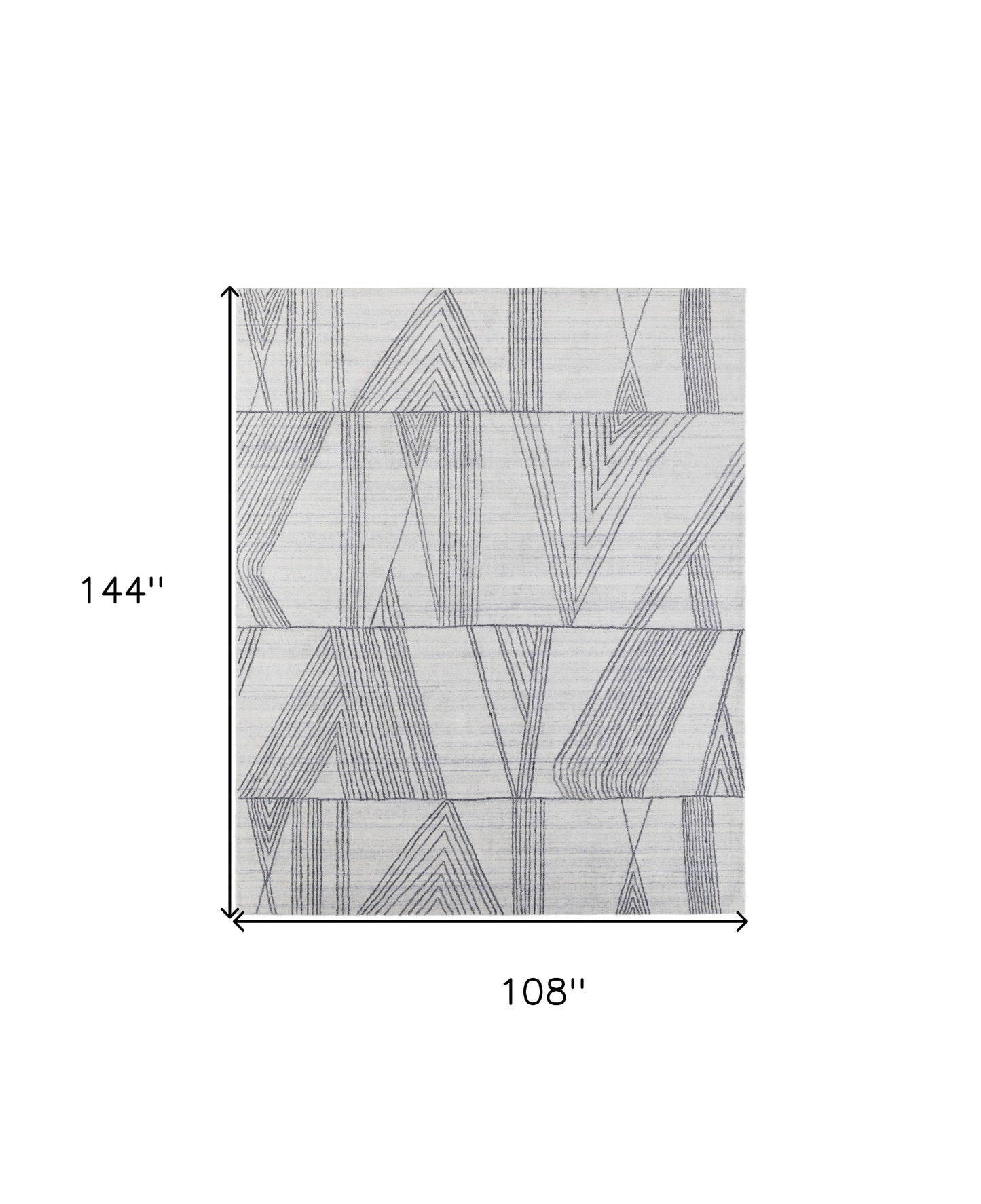 4' X 6' Black and Ivory Abstract Hand Woven Area Rug