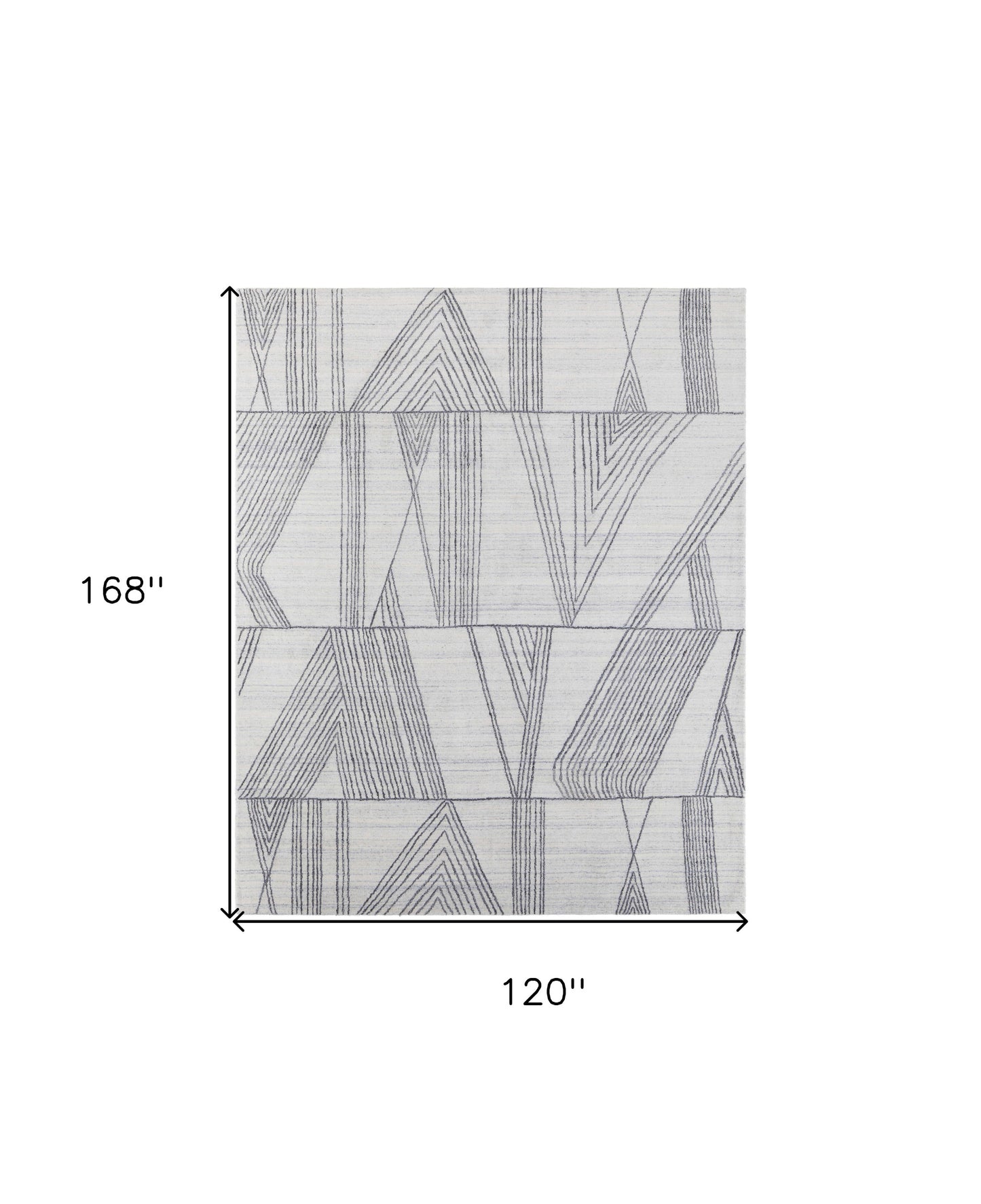 4' X 6' Black and Ivory Abstract Hand Woven Area Rug