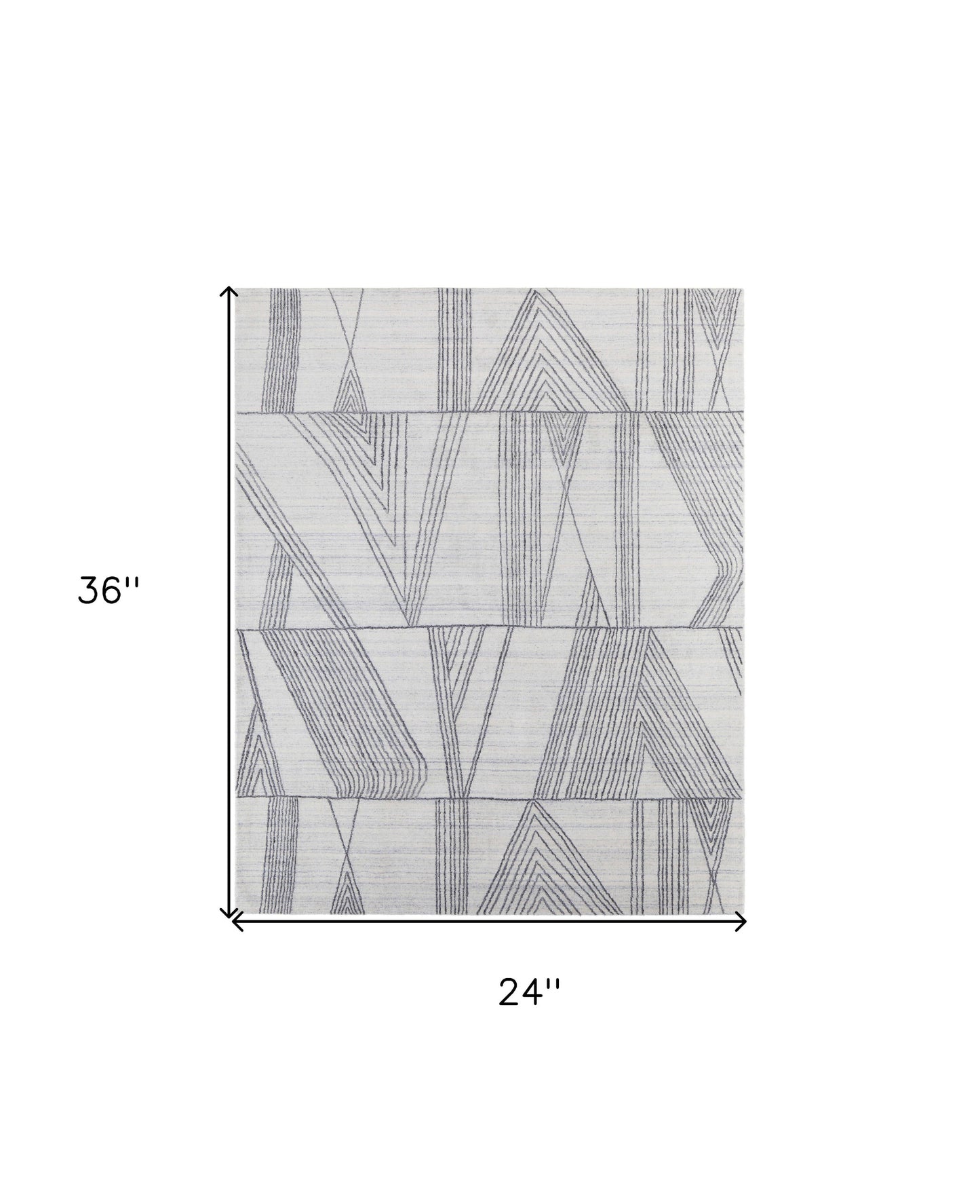 4' X 6' Black and Ivory Abstract Hand Woven Area Rug