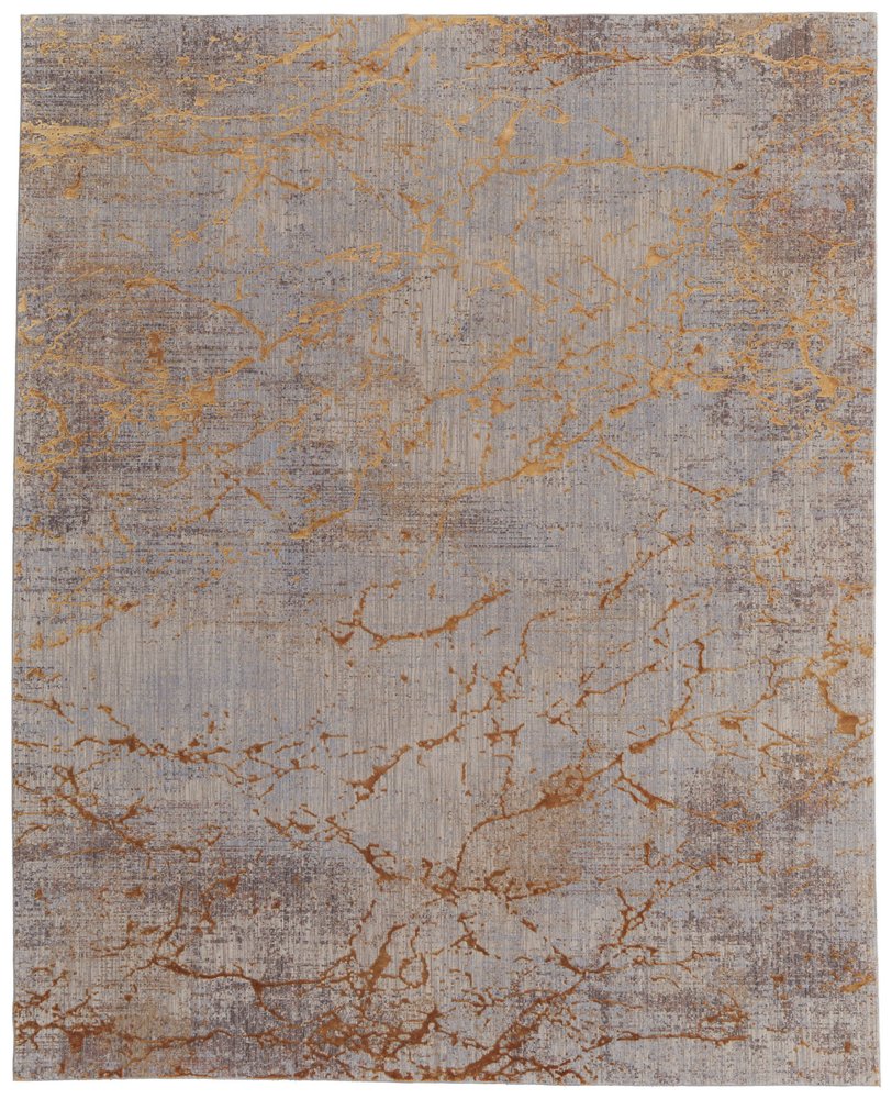 2' X 3' Taupe Green and Tan Abstract Power Loom Area Rug