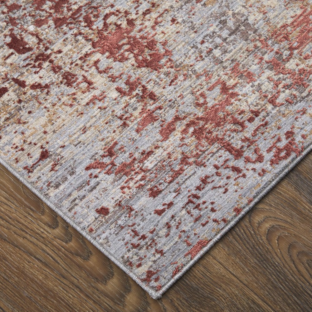 2' X 3' Blue Brown And Tan Abstract Area Rug