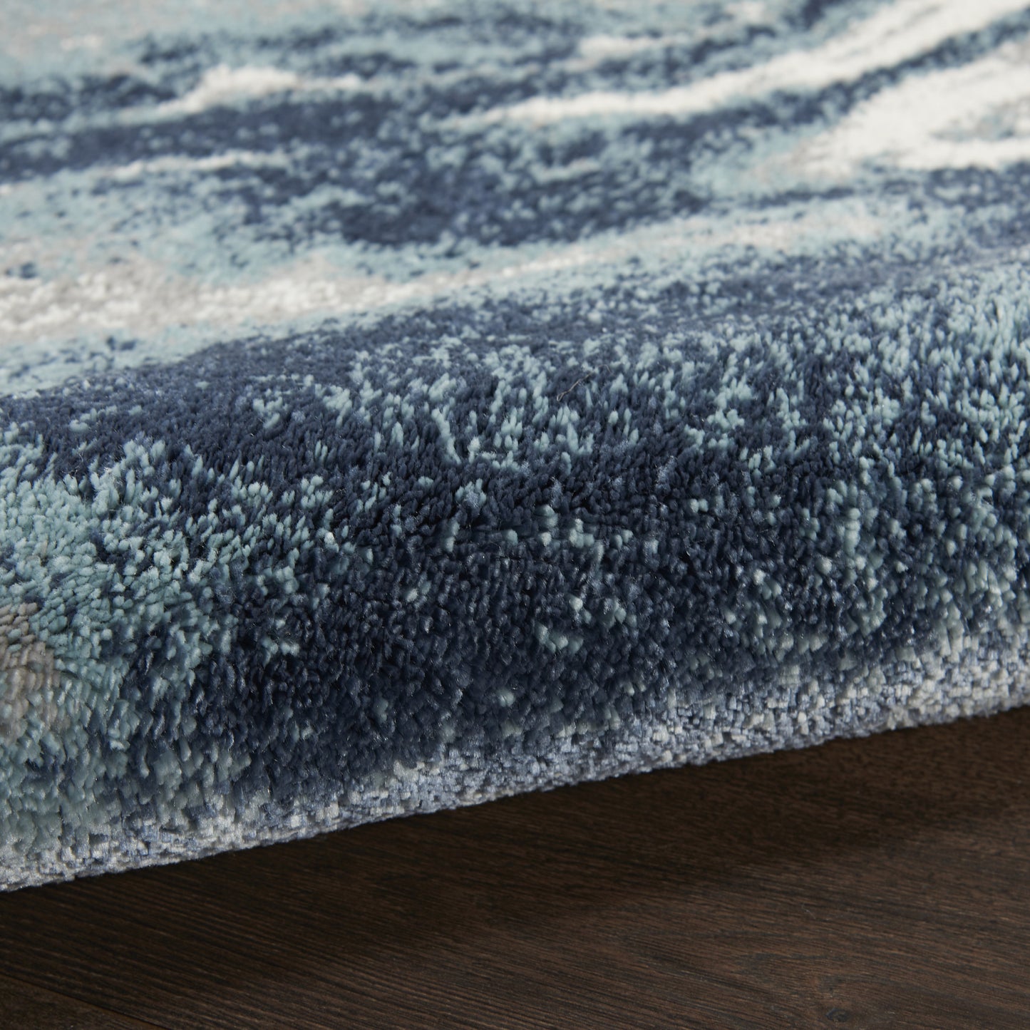 4' X 6' Blue Abstract Power Loom Area Rug