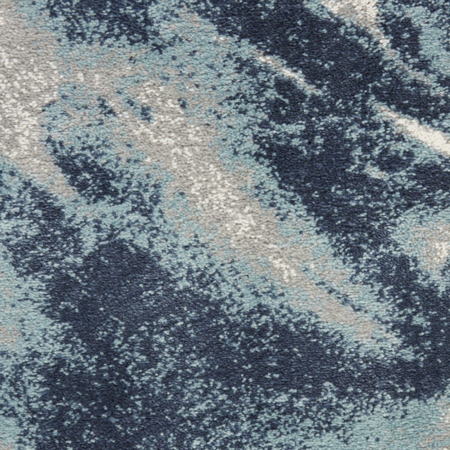 4' X 6' Blue Abstract Power Loom Area Rug