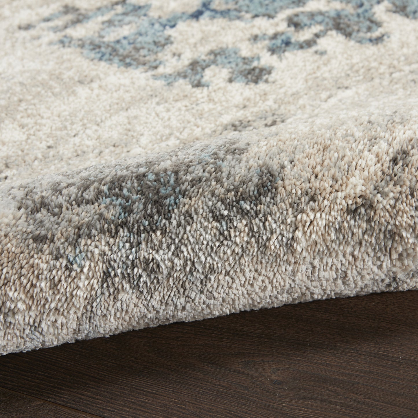 5' X 7' Blue Abstract Power Loom Area Rug