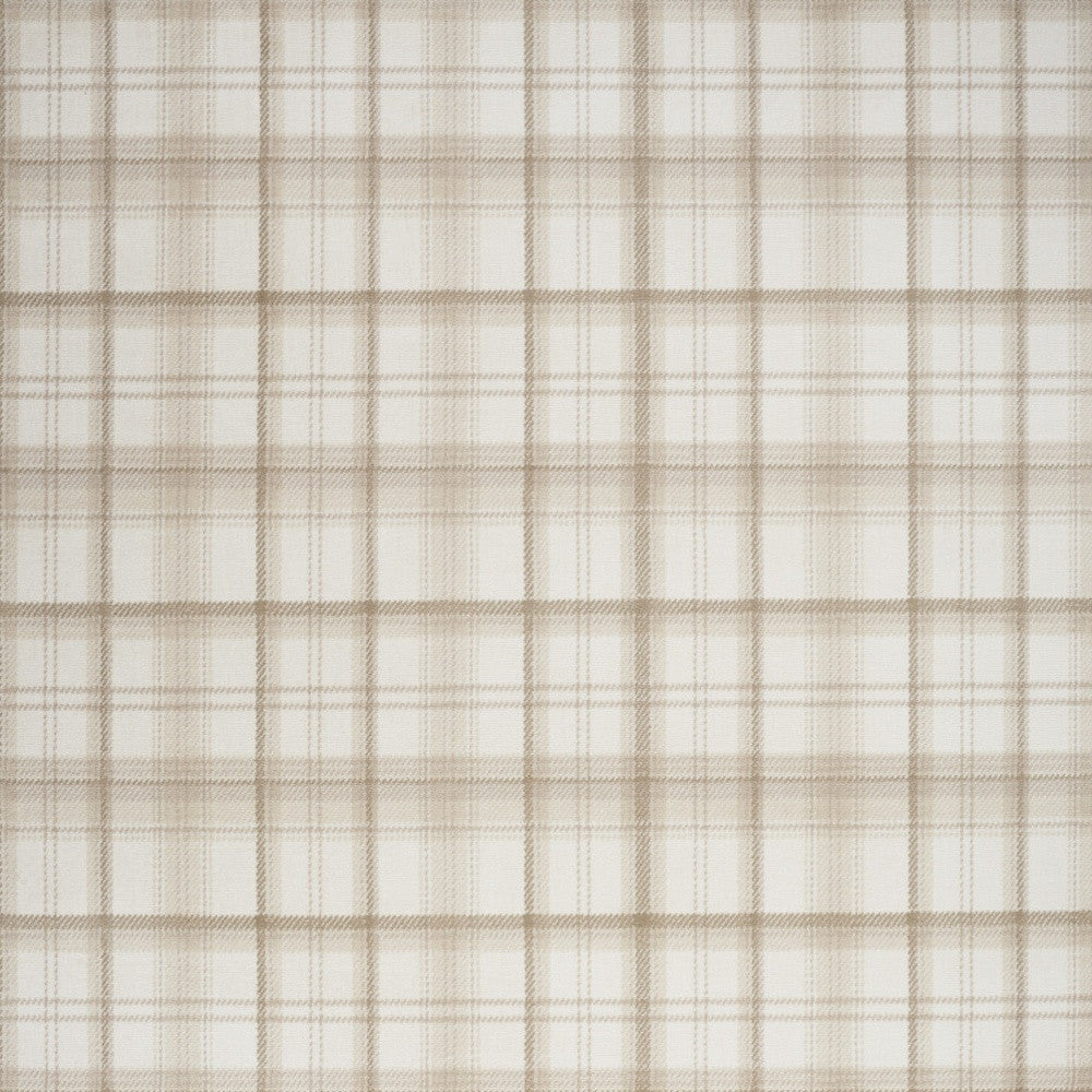 4' X 6' Ivory Plaid Power Loom Area Rug