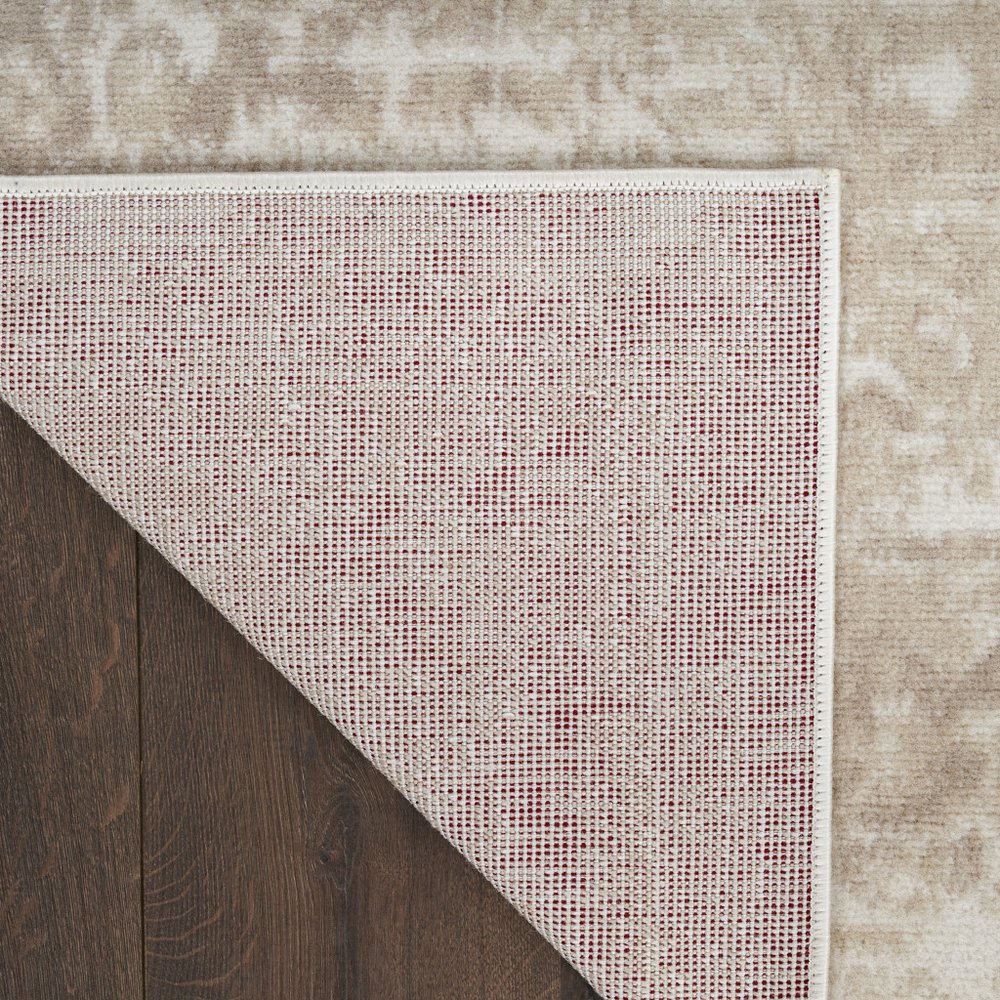 6' X 9' Ivory Floral Power Loom Area Rug