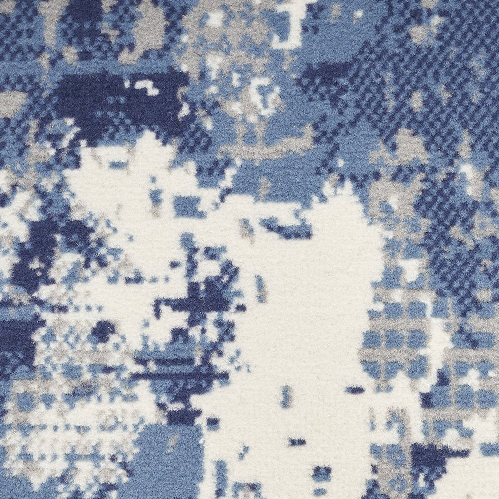 6' X 9' Blue Abstract Power Loom Area Rug