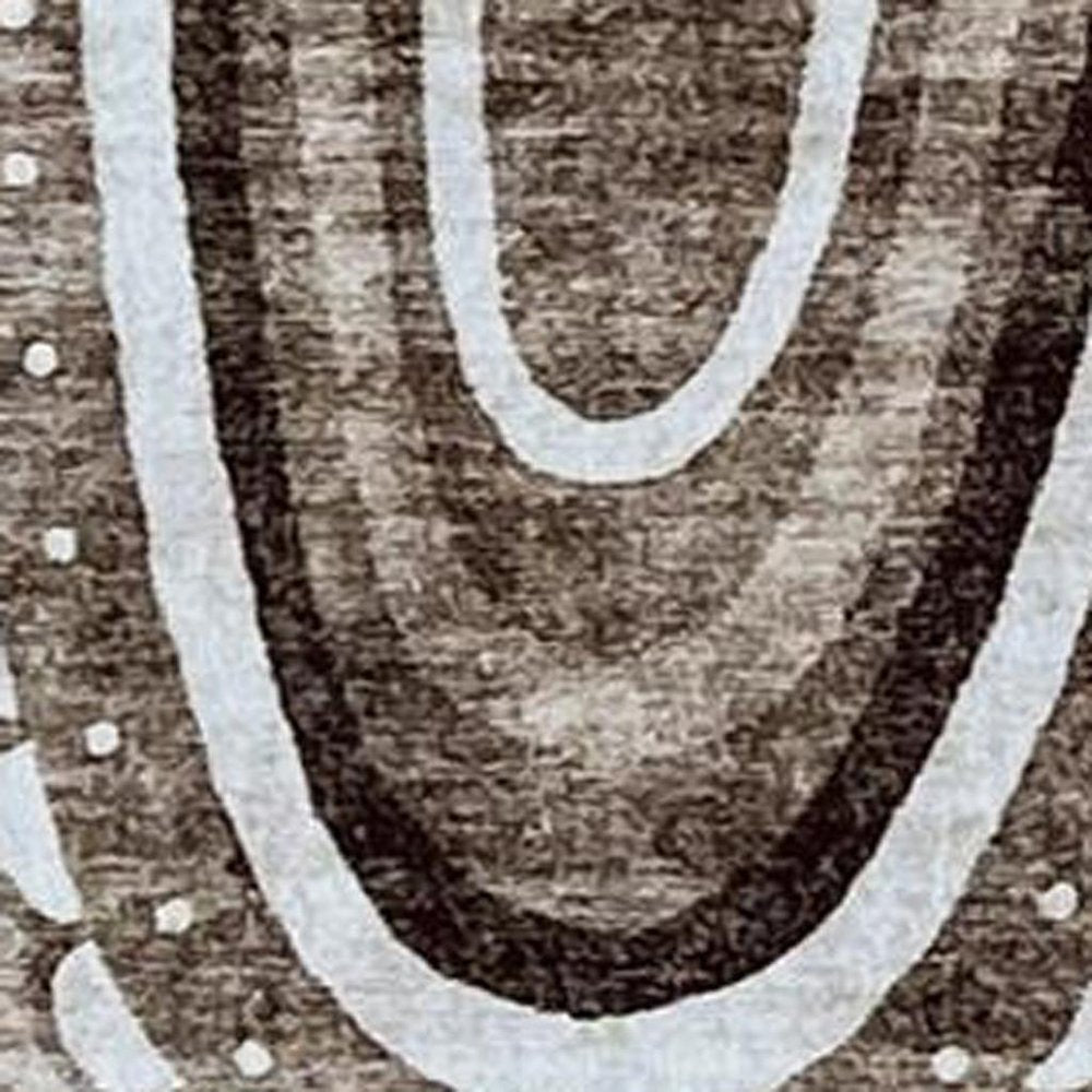 5' X 8' Brown and Beige Juvenile Animals Youthful Area Rug