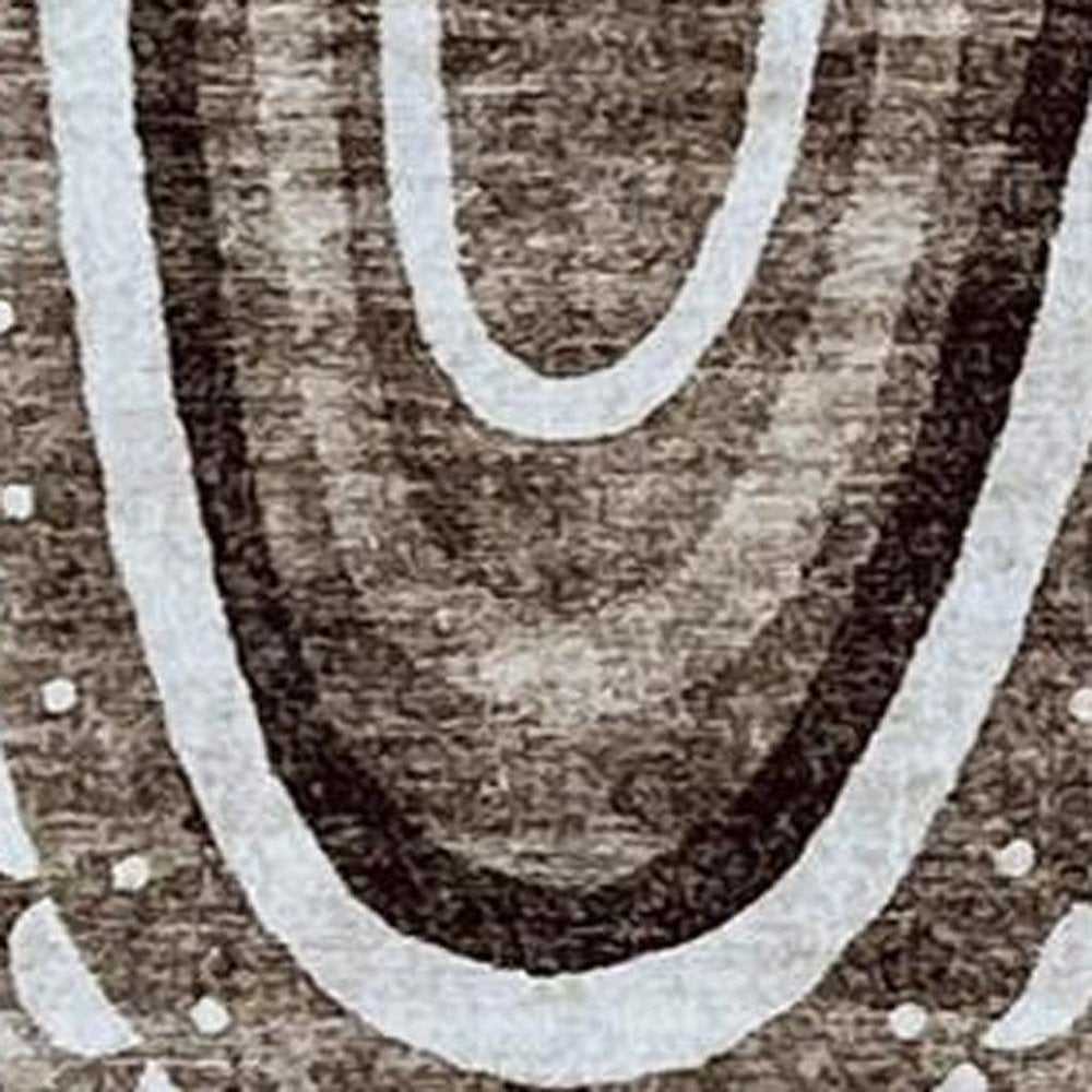 7' X 10' Brown and Beige Juvenile Animals Youthful Area Rug