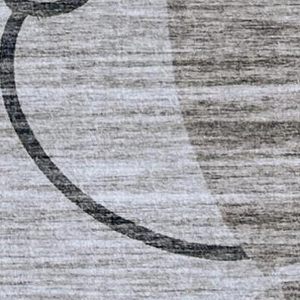 7' X 10' Beige and Gray Juvenile Animals Youthful Area Rug