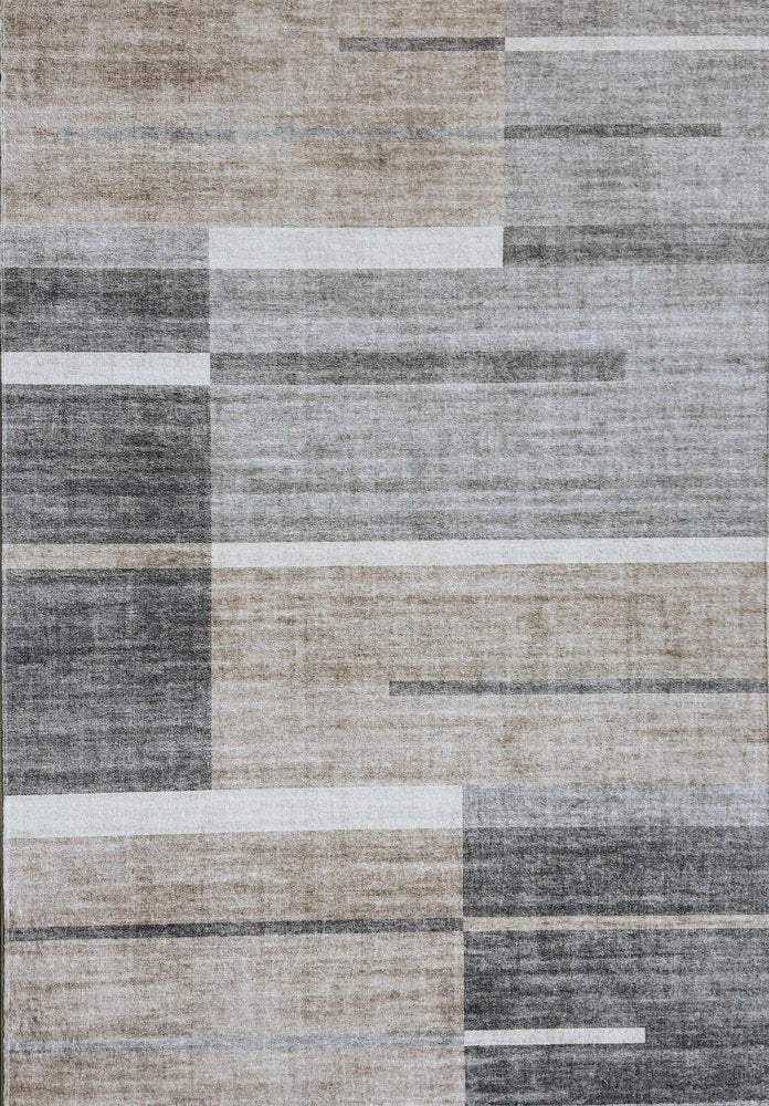 4' X 6' Gray and Brown Abstract Area Rug